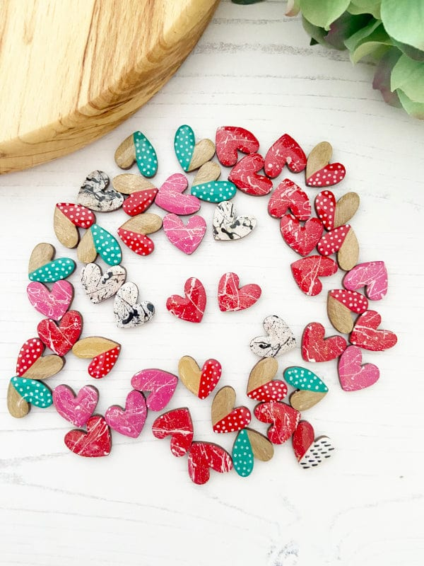 handmade colourful stud earrings by the messy brunette made in ireland