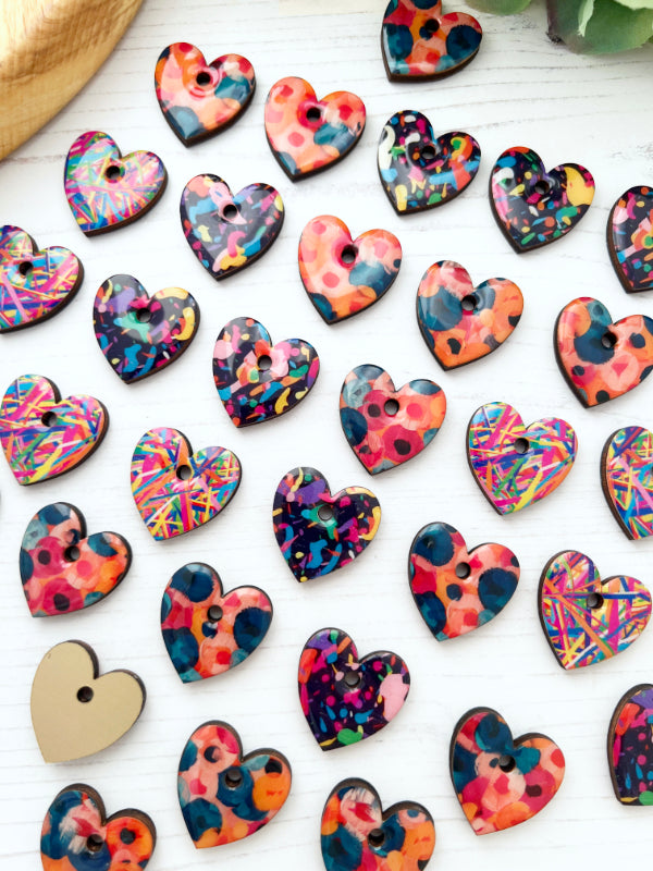 Multi Coloured Confetti Party Earrings in 2 Styles | Bars and Hearts