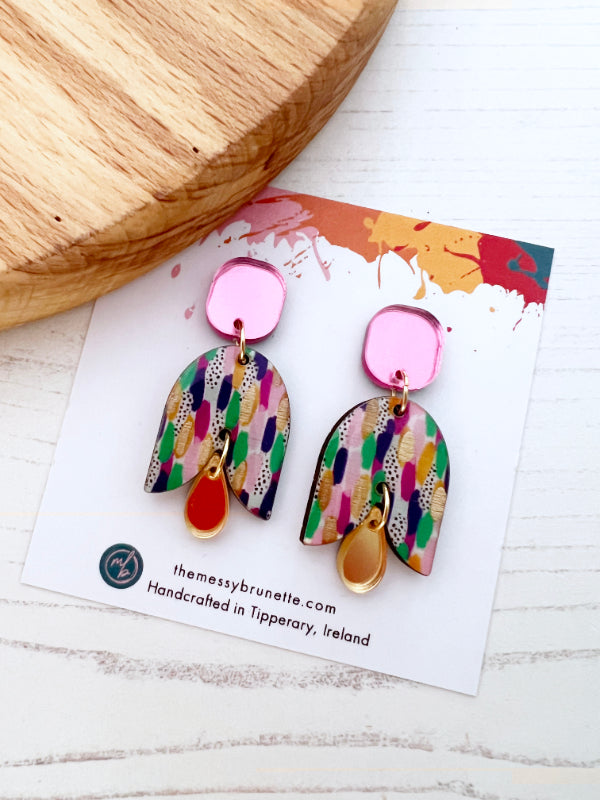 Brushstroke Petal Earrings