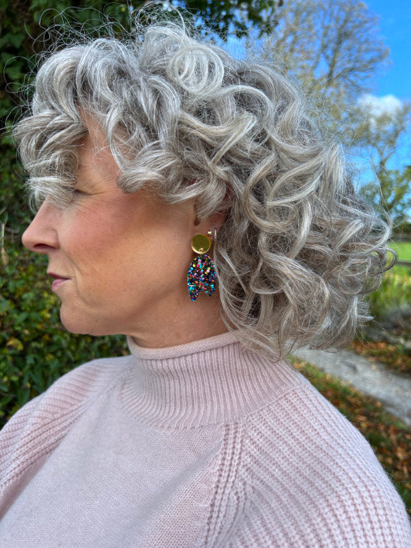 Party Multi Colour Sparkle Earrings