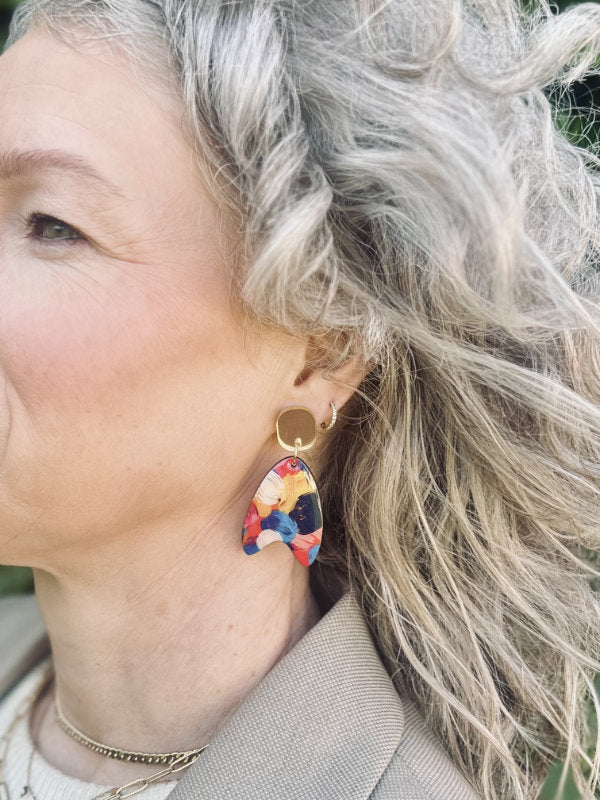 Paint Splash Funky Earring Drops