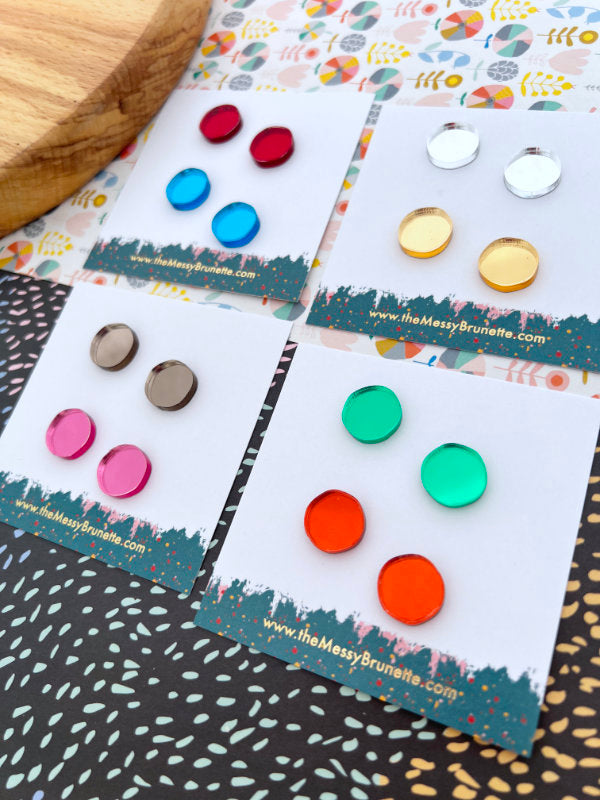 Colour Pop Stud Earrings | 8 Colours