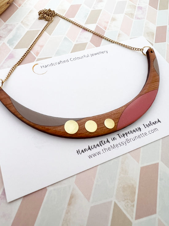 Colour Block Choker Style Necklaces in 2 Colourways