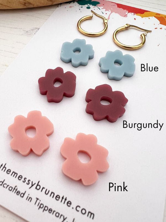 Blossom Hoop Earrings in 6 Colours earrings The Messy Brunette