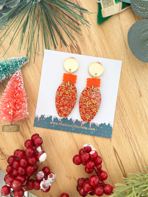 Christmas Light Bulb Earrings
