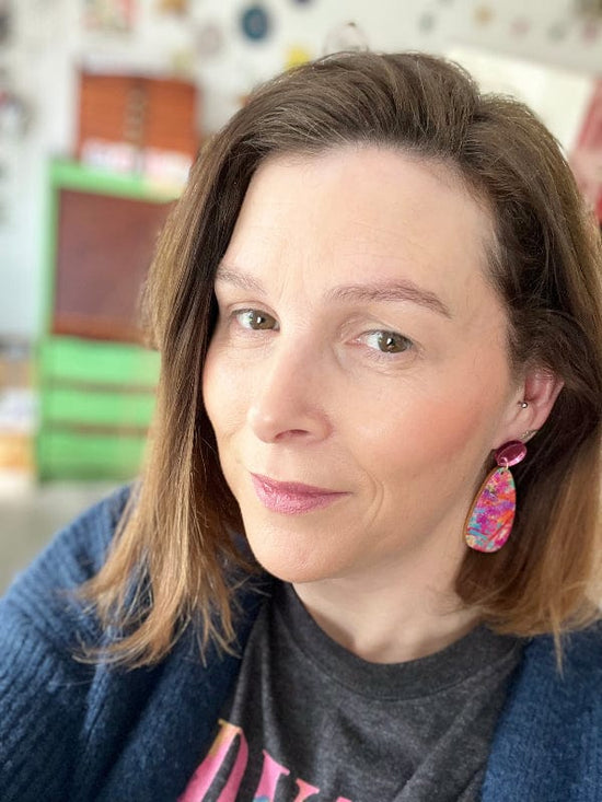 Colourful Abstract Earrings earrings The Messy Brunette