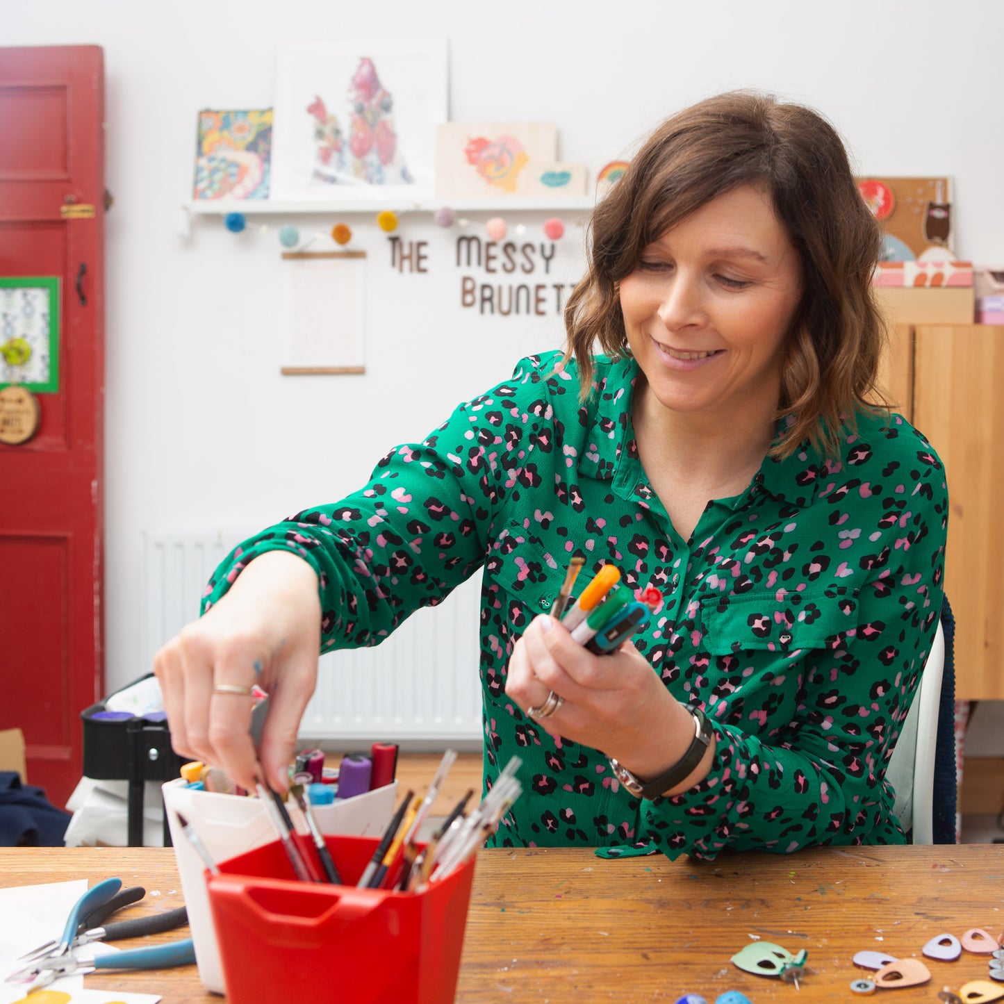 maura aka the messy brunette in her work studio in tipperary