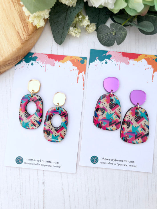 80s Style Earring Drops in 2 Styles