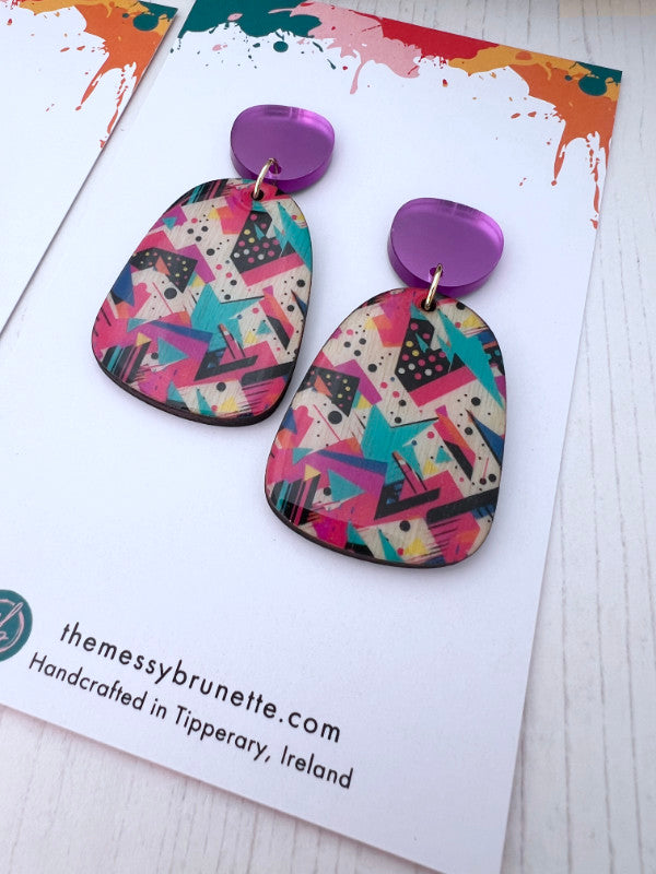 80s Style Earring Drops in 2 Styles