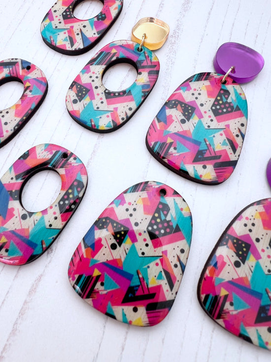 80s Style Earring Drops in 2 Styles