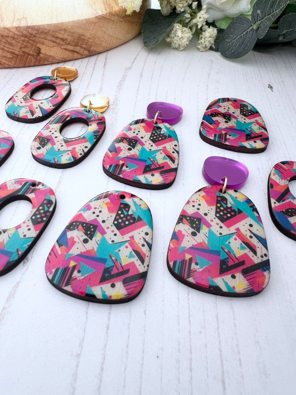 80s Style Earring Drops in 2 Styles