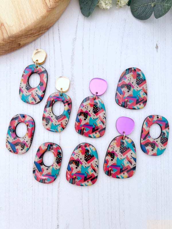 80s Style Earring Drops in 2 Styles