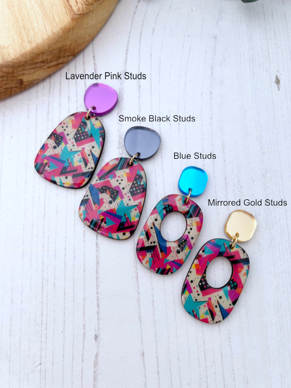 80s Style Earring Drops in 2 Styles