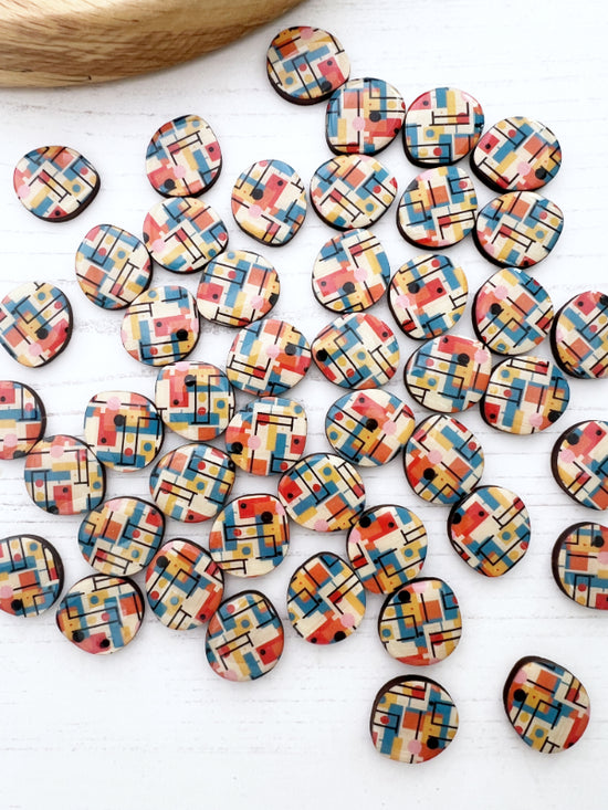 Bauhaus Inspired Large Stud Earrings