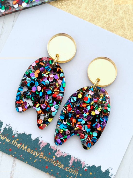 Party Multi Colour Sparkle Earrings