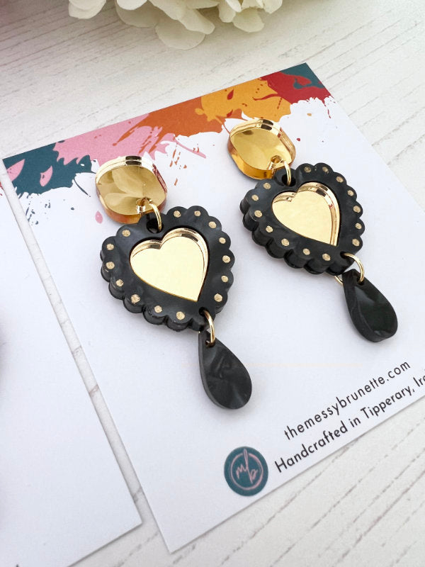 Heart Scallop Earrings in 2 Styles