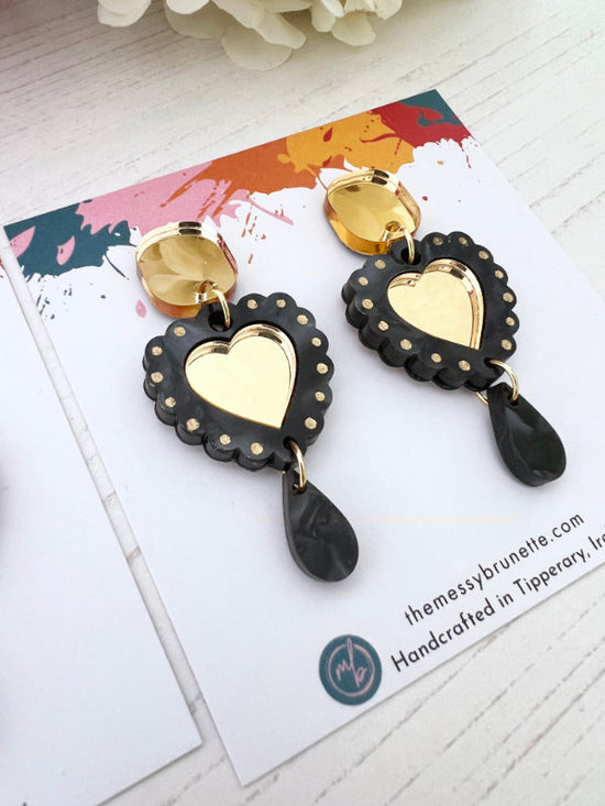 Heart Scallop Earrings in 2 Styles