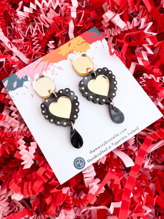 Heart Scallop Earrings in 2 Styles