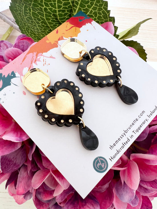 Heart Scallop Earrings in 2 Styles