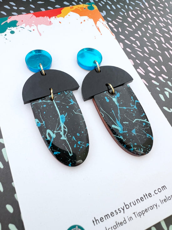 Long Drop Splash Earrings in 2 Styles