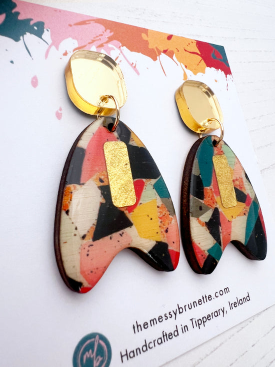 Mosaic Style Drop Earrings