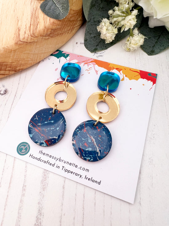 Double Circle Earrings in 3 Colourways