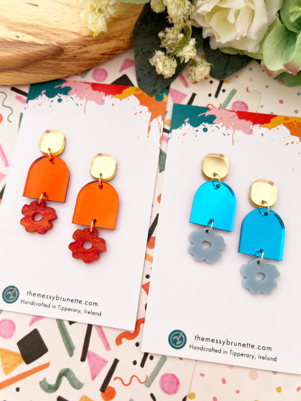 De Mayo Fiesta Inspired Earrings Vibrant Sombrero - South Africa
