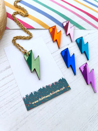Lightening Bolt Chunky Style Necklace | 6 Colours