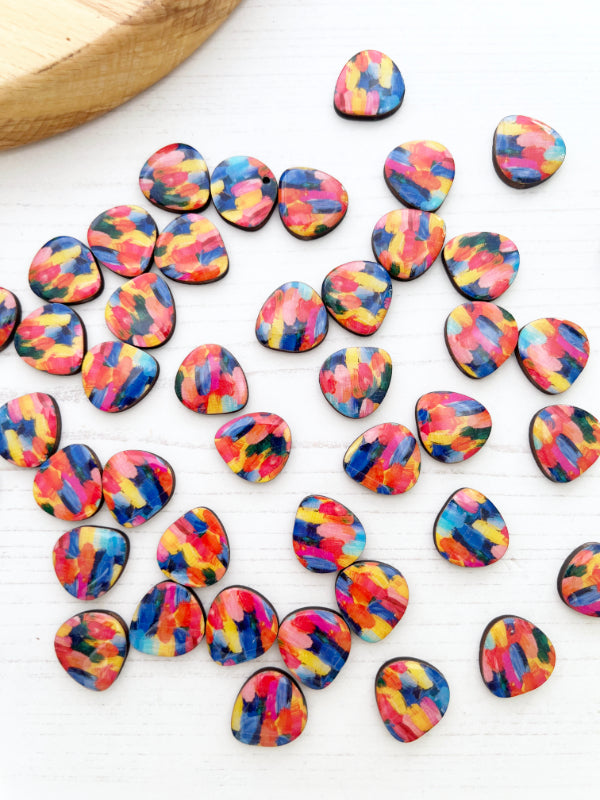 Brush Stroke Colourful Stud Earrings