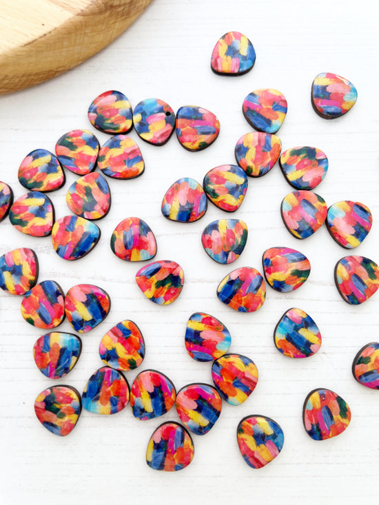 Brush Stroke Colourful Stud Earrings