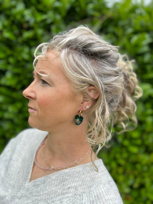 Celestial Sun Moon Earrings in 2 Styles Earrings The Messy Brunette