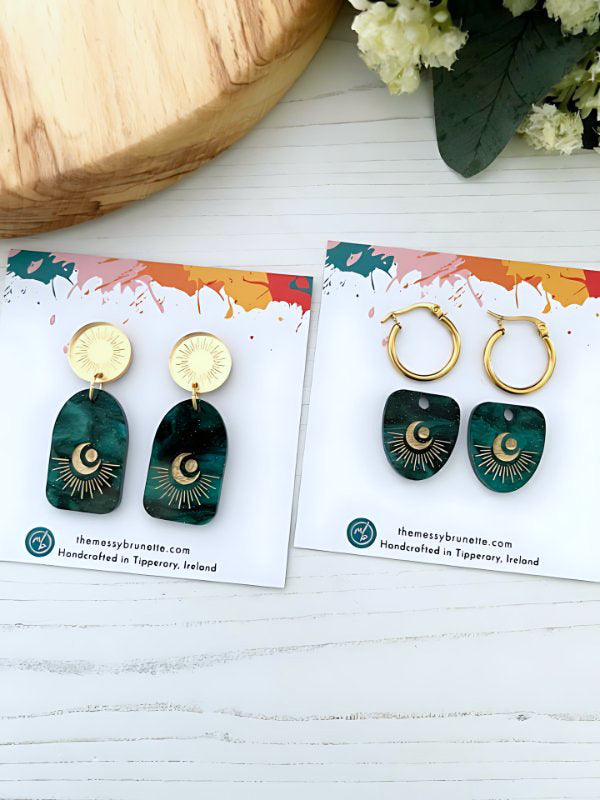 lestial Sun Moon Earrings in 2 Styles