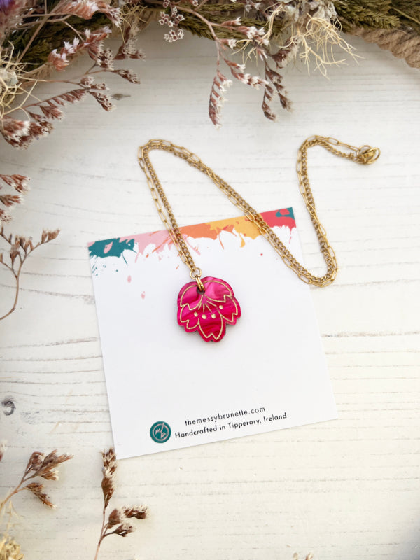 Cherry Blossom Necklace  The Messy Brunette