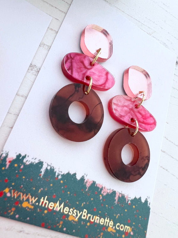 Jewellery Gift Set | Party Glitz, Open Circle Pebble and Planet Earrings