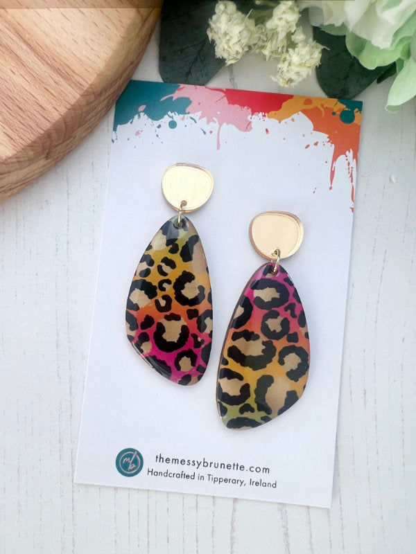 Animal Print Drop Earrings in 2 Styles