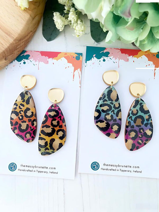 Animal Print Drop Earrings in 2 Styles