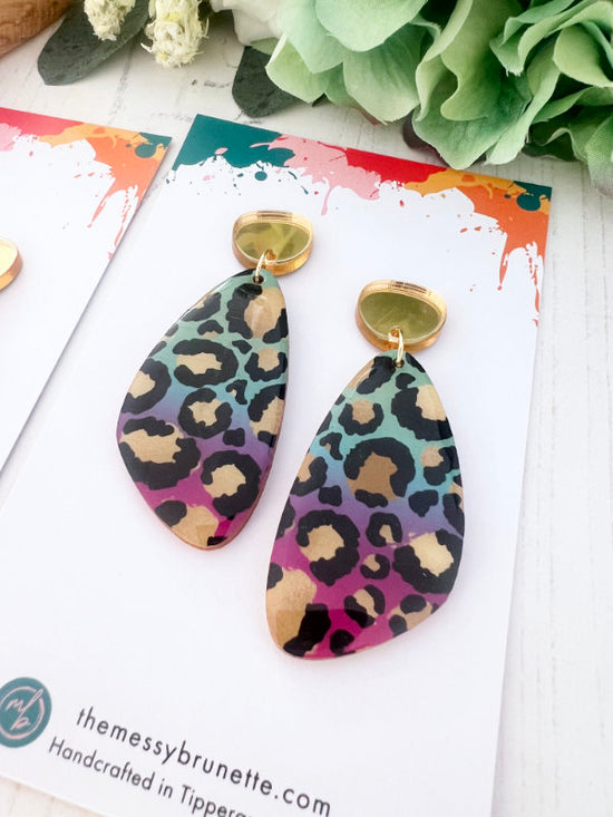 Animal Print Drop Earrings in 2 Styles