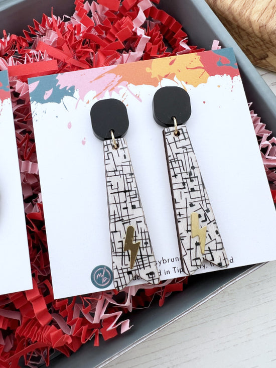 Jewellery Gift Set | Disco Dots and Long Monochrome Bar Earrings