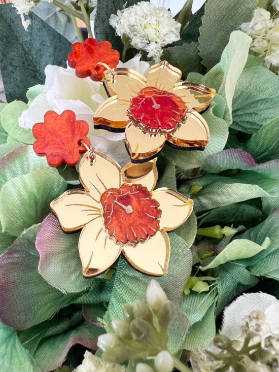Daffodil Earrings Made in Ireland The Messy Brunette