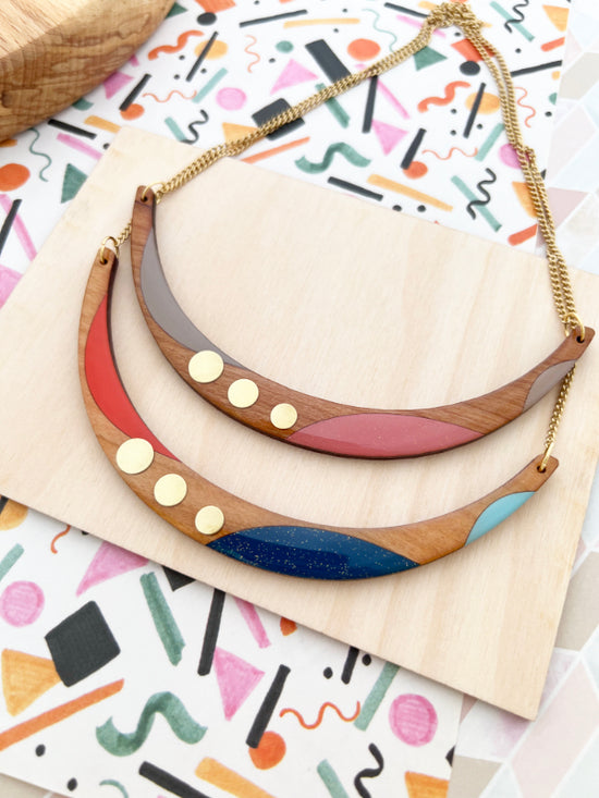 Load image into Gallery viewer, Colour Block Choker Style Necklaces in 2 Colourways
