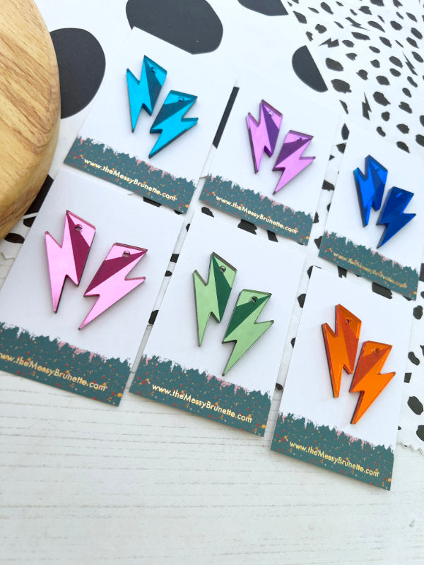 Bolt Hoop Earrings in 6 colours