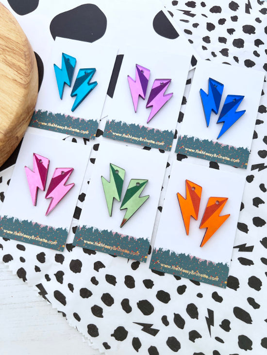 Bolt Hoop Earrings in 6 colourways
