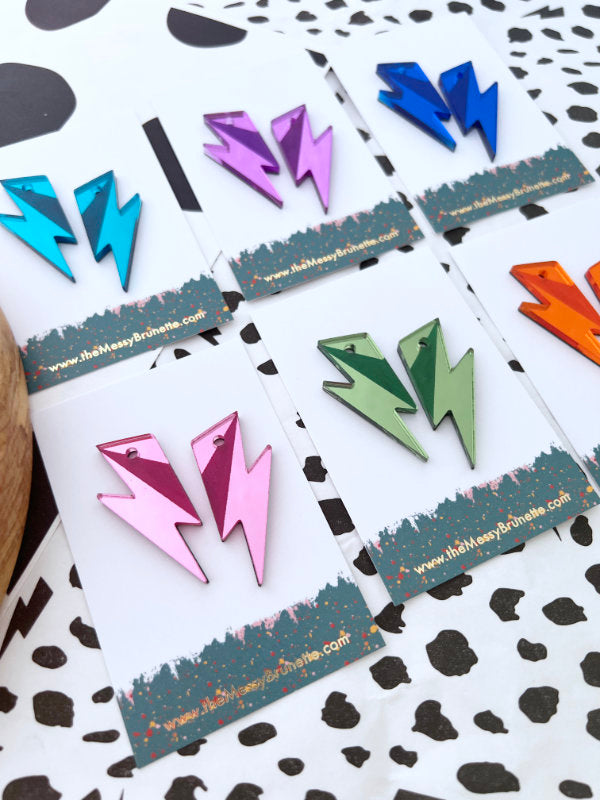 Bolt Hoop Earrings in 6 colours
