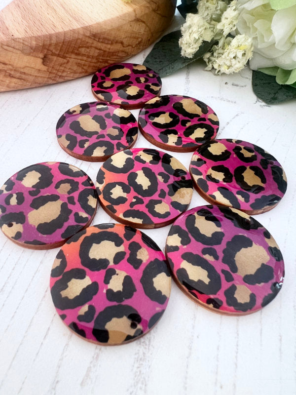 Colourful Leopard Print Drop Earrings in 2 Styles