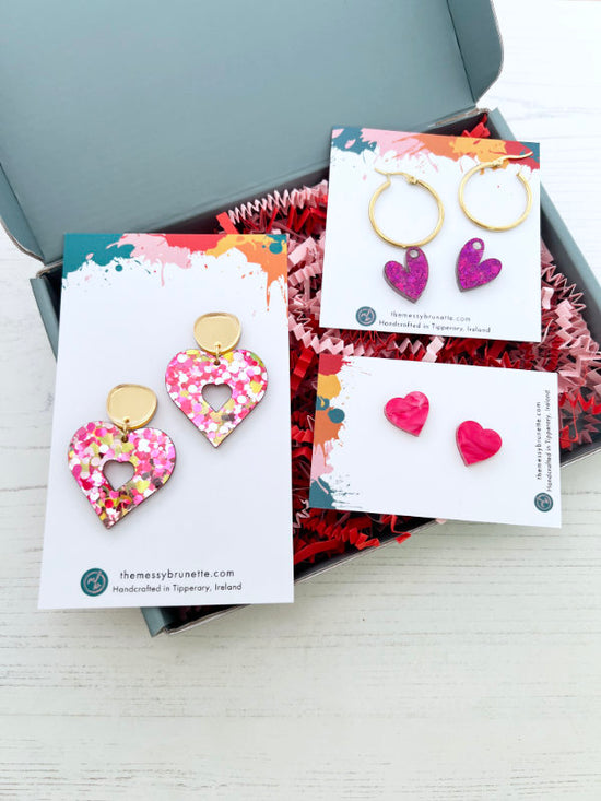 Love Heart Earrings | Jewellery Gift Set