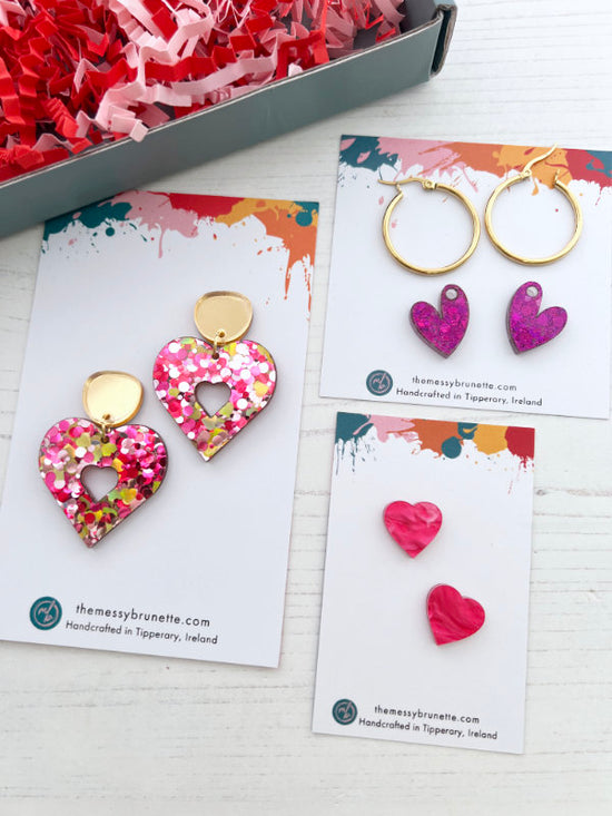 Love Heart Earrings | Jewellery Gift Set