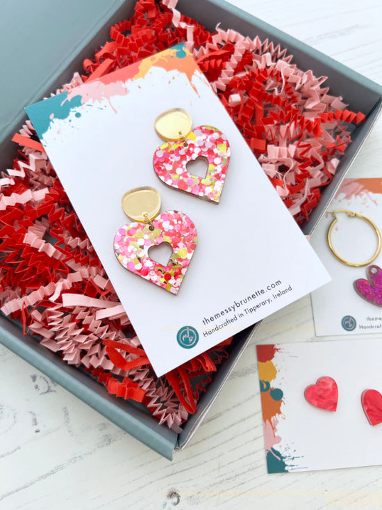 Love Heart Earrings | Jewellery Gift Set