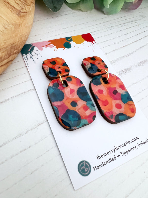 Tiny Blossom Flower Earrings in 2 Styles | Hearts and Bars