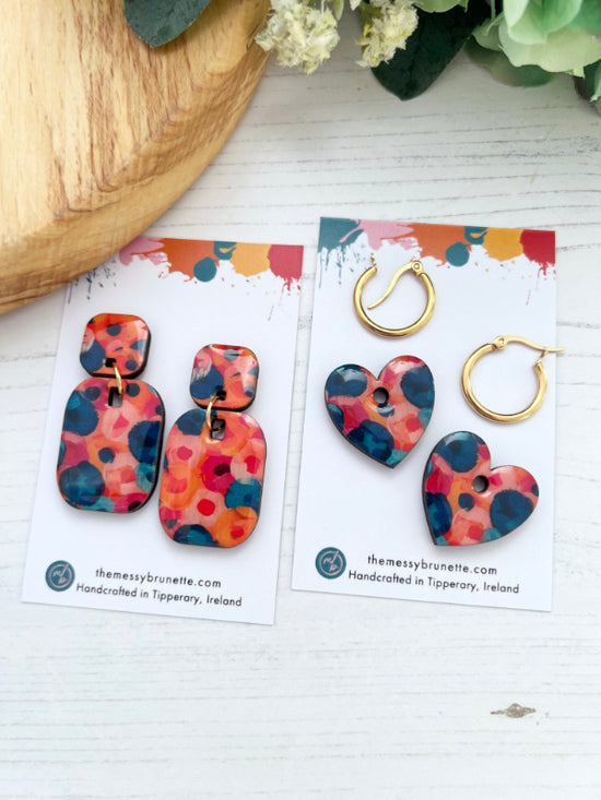 Tiny Blossom Flower Earrings in 2 Styles | Hearts and Bars