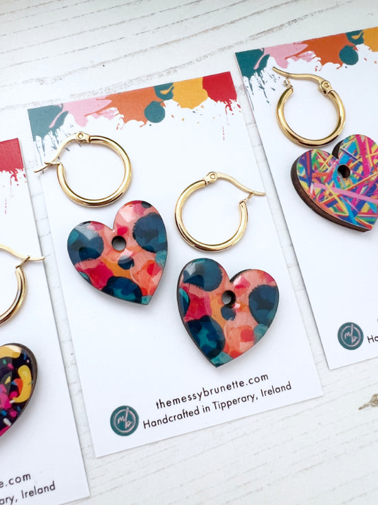 Tiny Blossom Flower Earrings in 2 Styles | Hearts and Bars